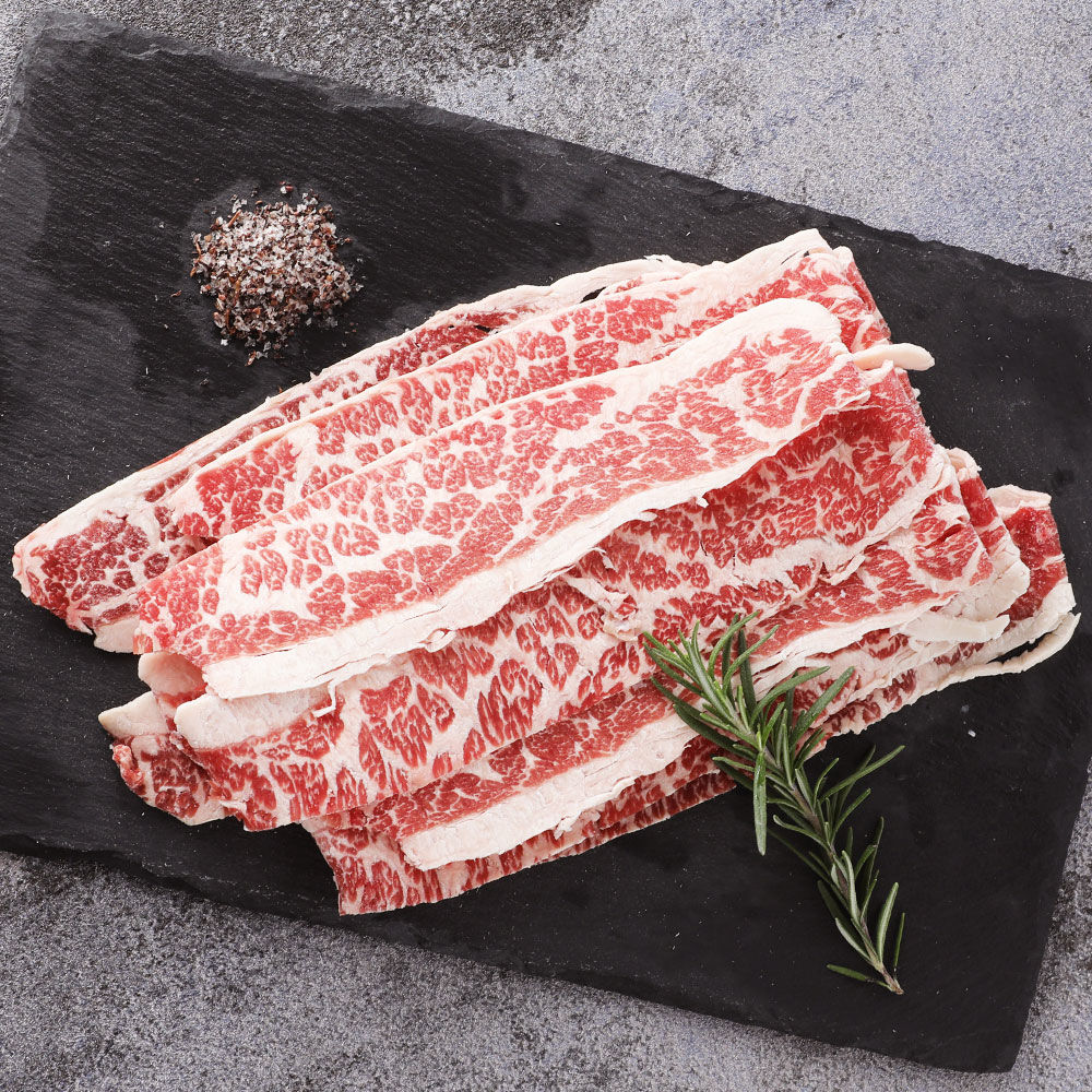 澳洲穀飼黑安格斯牛小排火鍋肉片