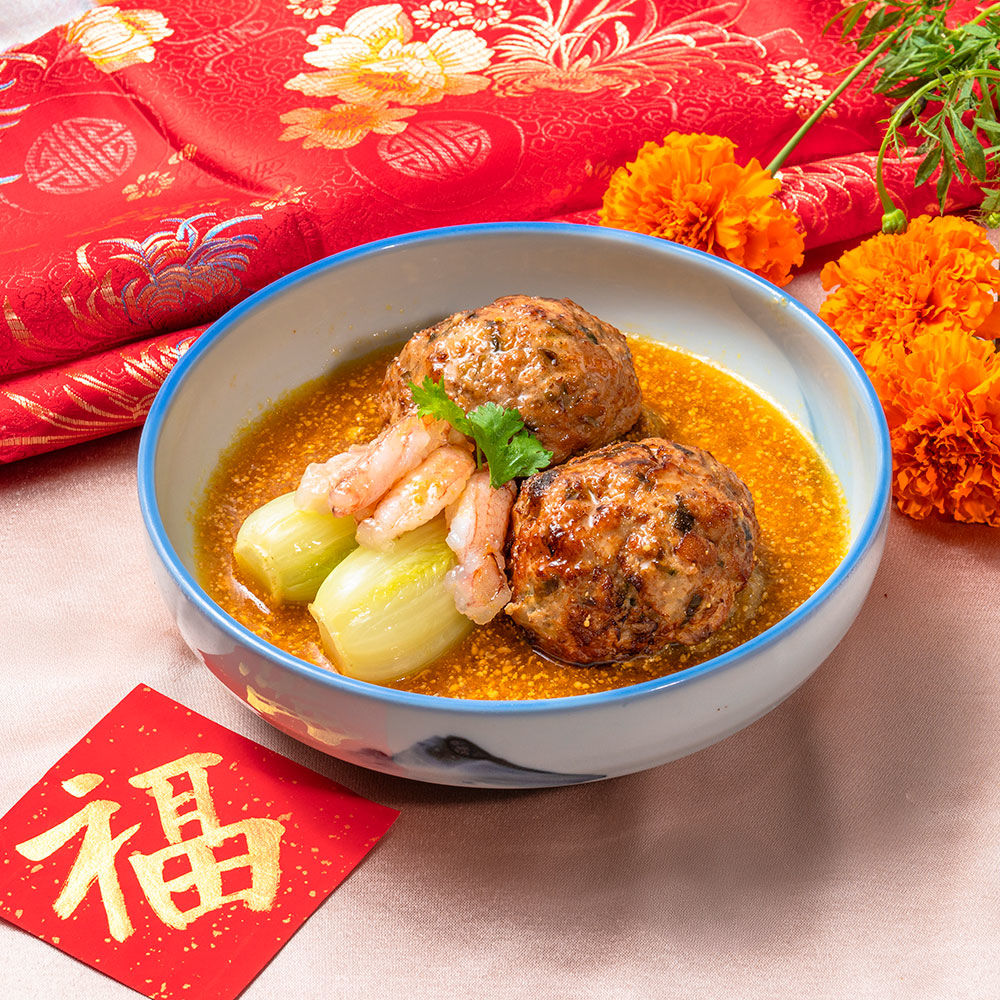 金湯蟹肉獅子頭-1